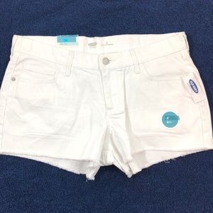 NWT Old Navy White Denim Cut Off Shorts